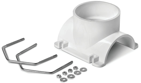 Oatey 43791 4 in. x 2 in. Solvent Weld White PVC Saddle Tee Kit