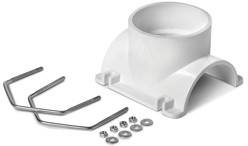 Oatey 43791 4 in. x 2 in. Solvent Weld White PVC Saddle Tee Kit