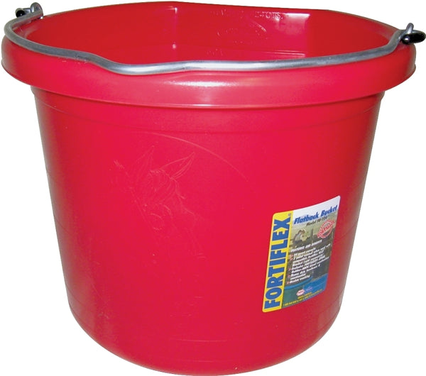FORTEX INDUSTRIES FB-124 Flat Back Bucket Color: Red FB-124 R
