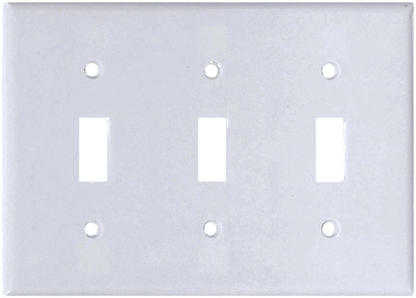 Eaton White 3 Gang Toggle Plate 2141W-BOX