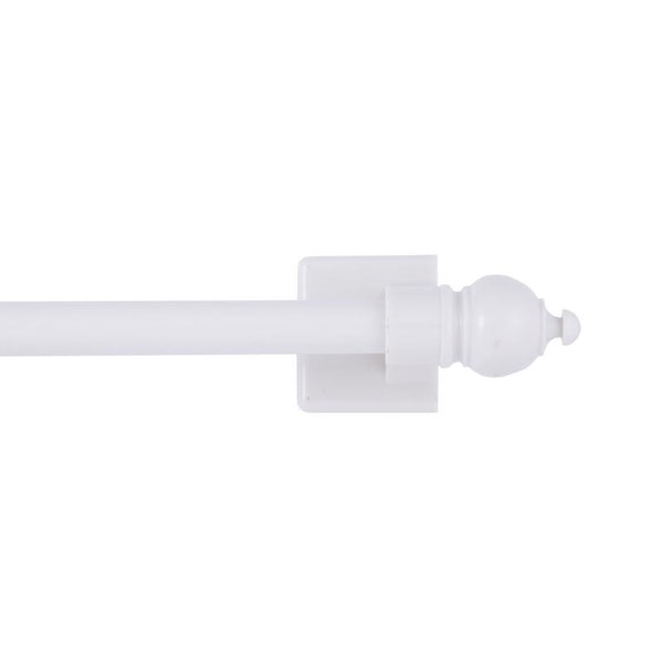 Kenney 7/16'' Multi-Use Adjustable Petite Cafe Magnetic Rod, 16-28'', White KN40344V1