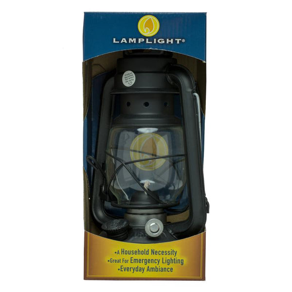 Lamplight Large Paraffin Oil Indoor Lamp, Hurricane Lamp, Emergency Kit, 52664 Farmer's Lantern Indoor Oil Lamp, Black, Original