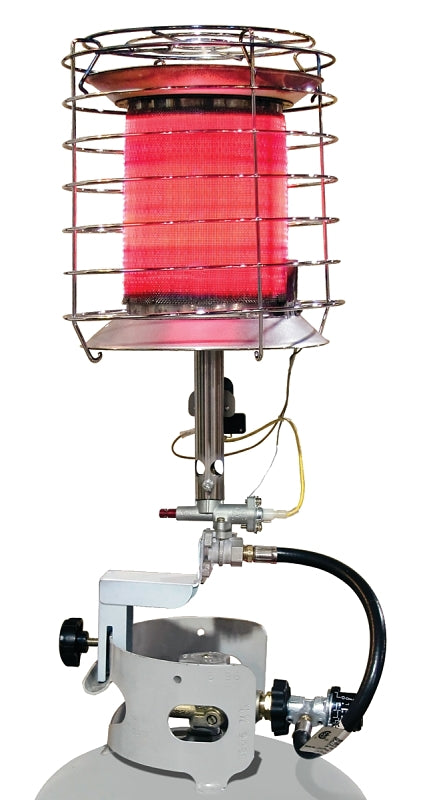 Dura Heat TT-360 Propane(LP) 360 Degree Tank Top Heater, Length: 8.9in, Width: 8.9in, Height: 20.24in,Silver