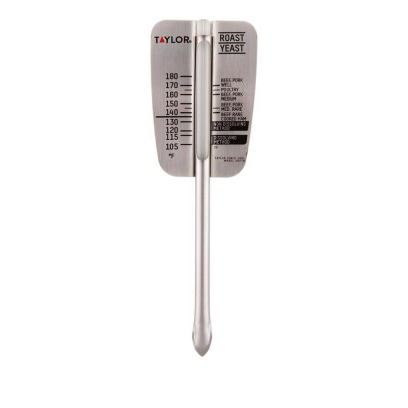 Taylor Roast & Yeast Thermometer Meat 105 To 185 Deg F 6-1/2" Overall10 (10-Pack)