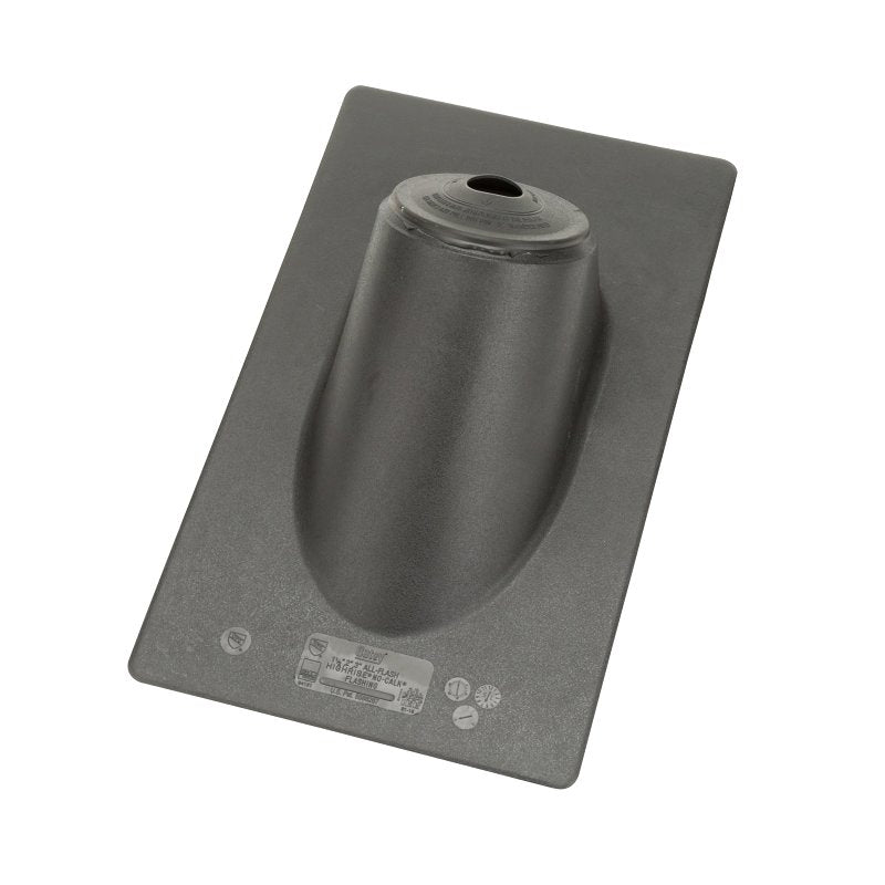 Oatey 11930 Calk Roof Flashing, 11 in W X 19 in L, Hi-Rise Thermoplastic, 1.5" x 3", Black