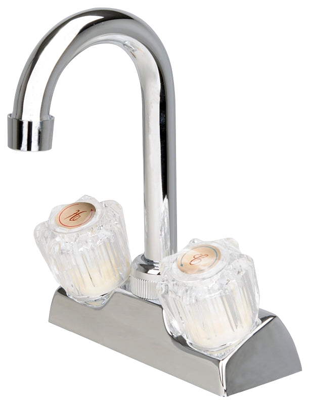 TOOLBASIX PF4205A Bar Sink Faucet, 2 Handle, Chrome