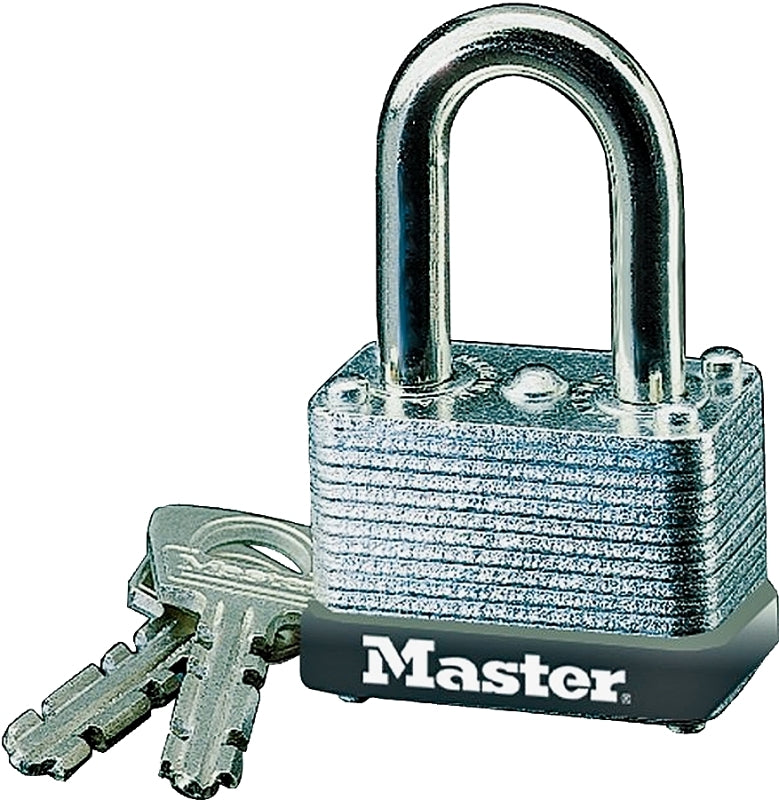 Master Lock 22D Laminated Steel Warded Padlock, 1-1/2-Inch Wide Body, 5/8-Inch Shackle Height,Silver
