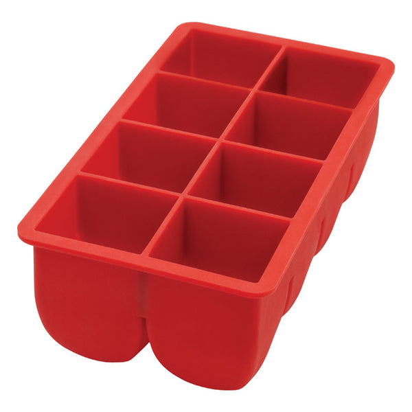 HIC Flexible Big Block Cocktail Ice Cube Tray, Silicone, 2-Inch Cubes 43748