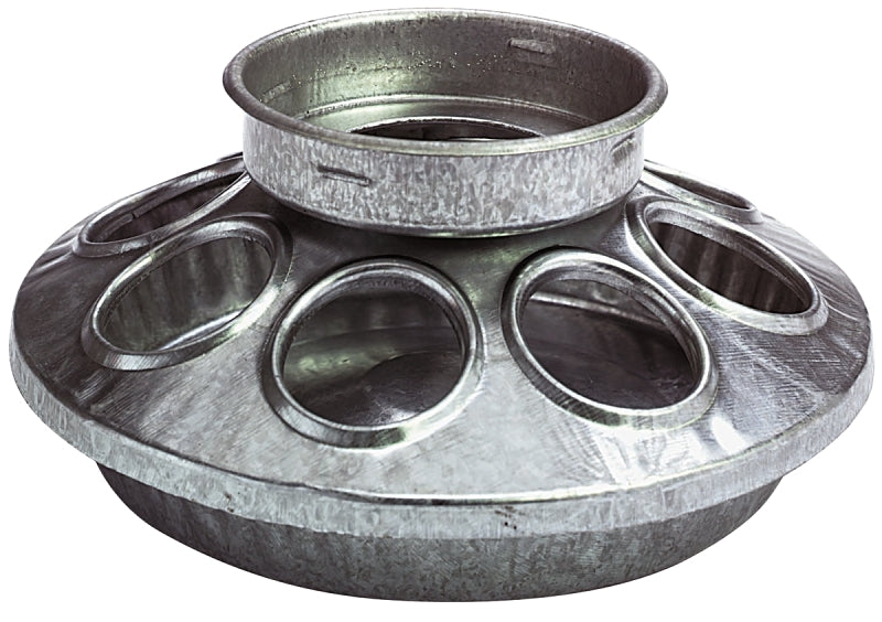 Baby Chick Feeder Base - Little Giant - Metal Feeder Base Jar, Standard 1 Quart (Item No. 9810)