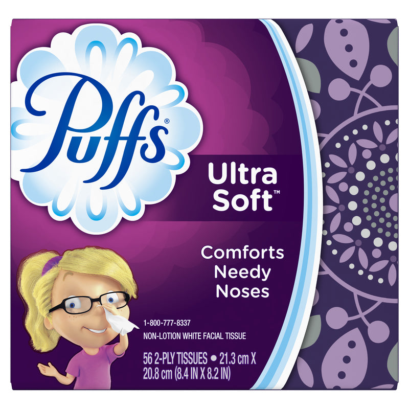 Puffs Ultra Soft Facial Tissues, 1 Cube, 56 Tissues per Cube