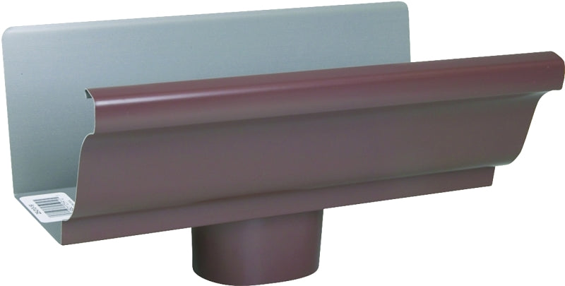 AMERIMAX HOME PRODUCTS 2501019 Gutter End with Drop, No Size, Brown (12-Pack)