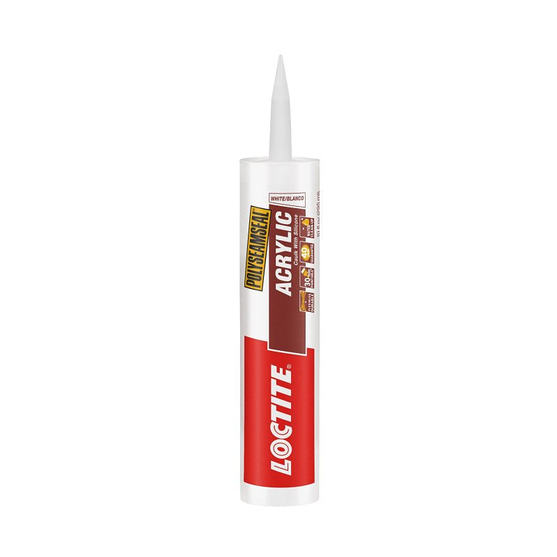 OSI - HENKEL CORPORATION 62044 Polyseamseal Acrylic Caulk with Silicone and 10-Ounce Cartridge, White