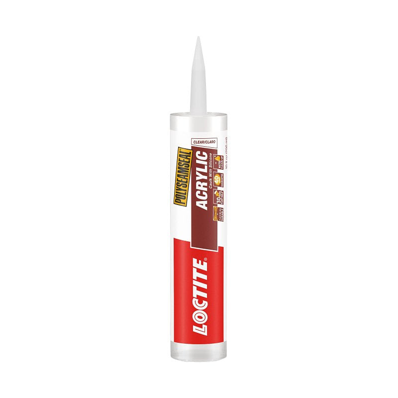 OSI - Henkel Corporation 62244 1507593 Loctite Polyseamseal Acrylic Caulk with Silicone-Clear, 10 fl. oz