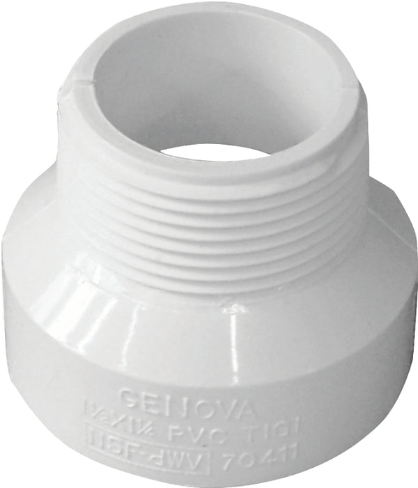 Canplas 192860 PVC DWV Trap Adapter, 1 1 /2 x 1 1/4-Inch, White