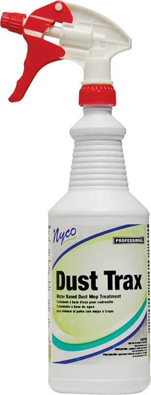 Nyco Dust Trax Professional Dust Mop Treatment - 32 oz - Ready-to-Use Water Based Dust Mop Treatment - Controls Dust - for Professional Facility Maintenance - (NL866-Q12S)