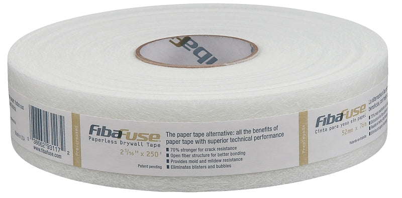 Norton Abrasives - St. Gobain FDW8652-U FibaFuse 2-1/16 in, x 250 ft, Drywall Joint Tape, White