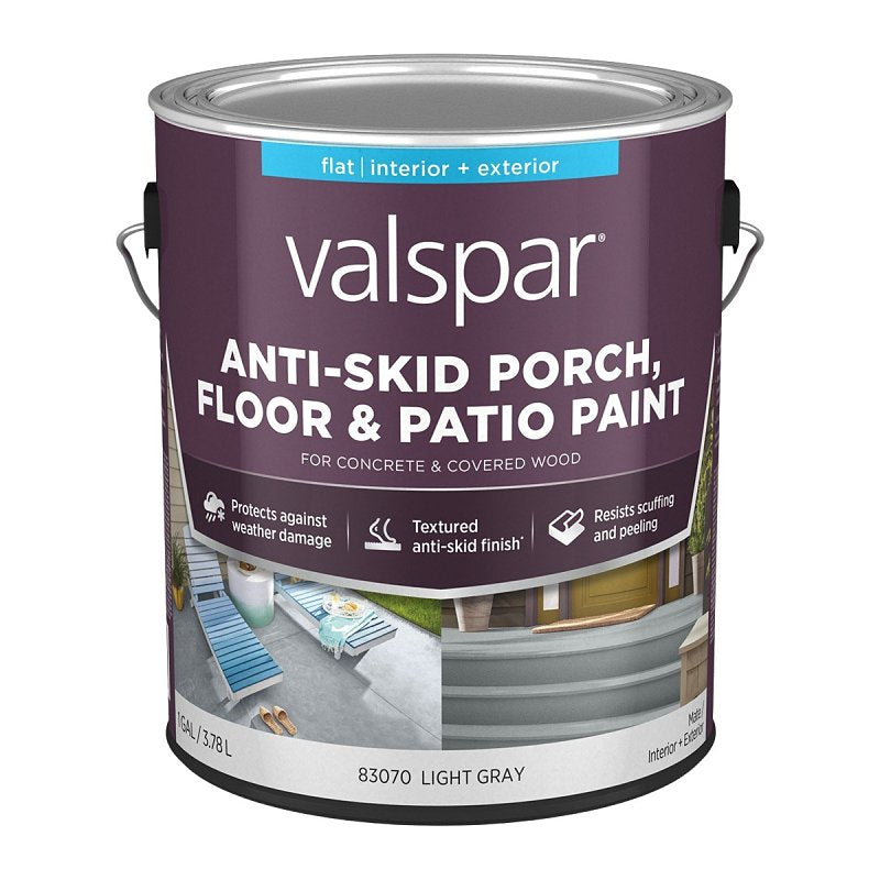 Valspar 82030 Light Gray Concrete & Masonry Anti-Skid Porch & Floor Paint, 1 Gallon