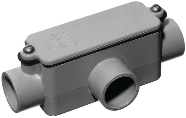 Cantex Conduit Outlet Body, PVC, T E983D-CTN