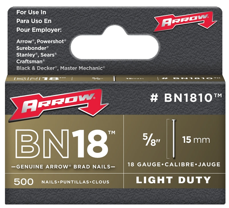 Arrow Fastener BN1810 Genuine 5/8-Inch Brown Brad Nails, 1000-pack BN1810CS