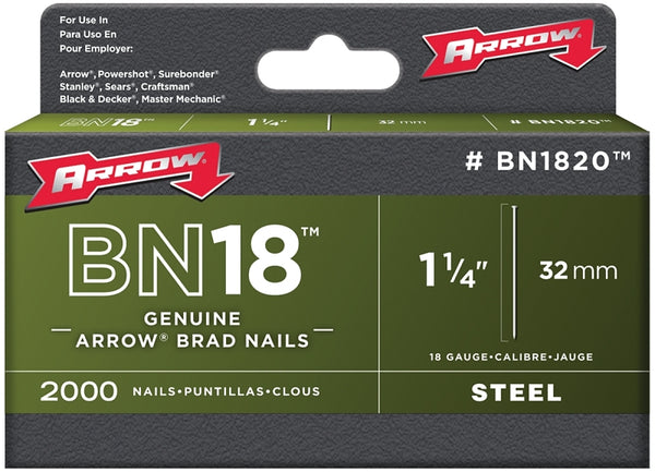 Arrow Fastener BN1820 Genuine 1-1/4-Inch, 18 Gauge Brads BN1820CS