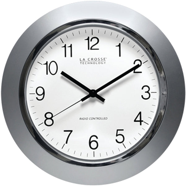 Equity WT-3144S-INT Wall Clock, Silver