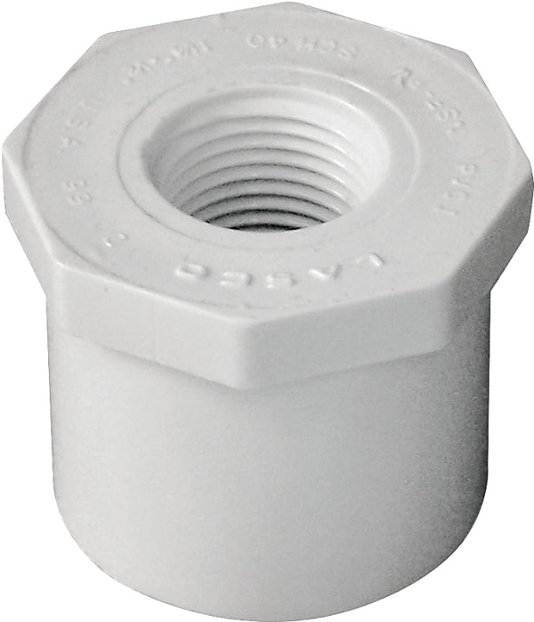 Lasco 438166bc Pipe Reducing Bushing, 1-1/4 X 1/2 Inch, White