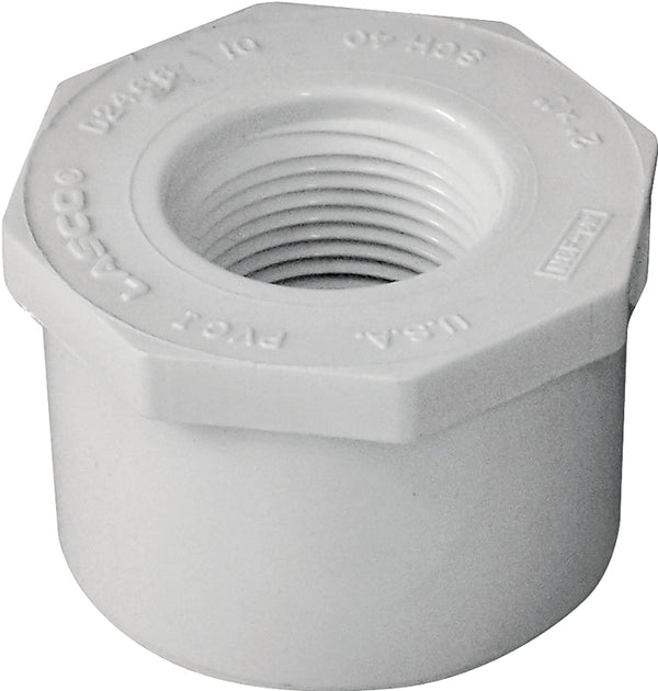Lasco 438249bc Pipe Reducing Bushing, 2 X 1 Inch, White