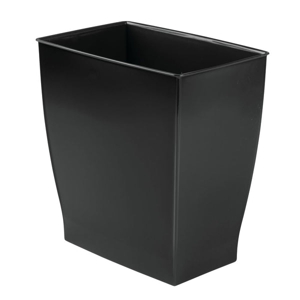 iDesign Mono 2 gal Black Plastic Rectangular Wastebasket 64772