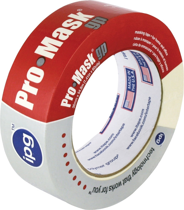 IPG ProMask GP, General Purpose Masking Tape, 1.41" x 60 yd (Single Roll) 5102-1.5
