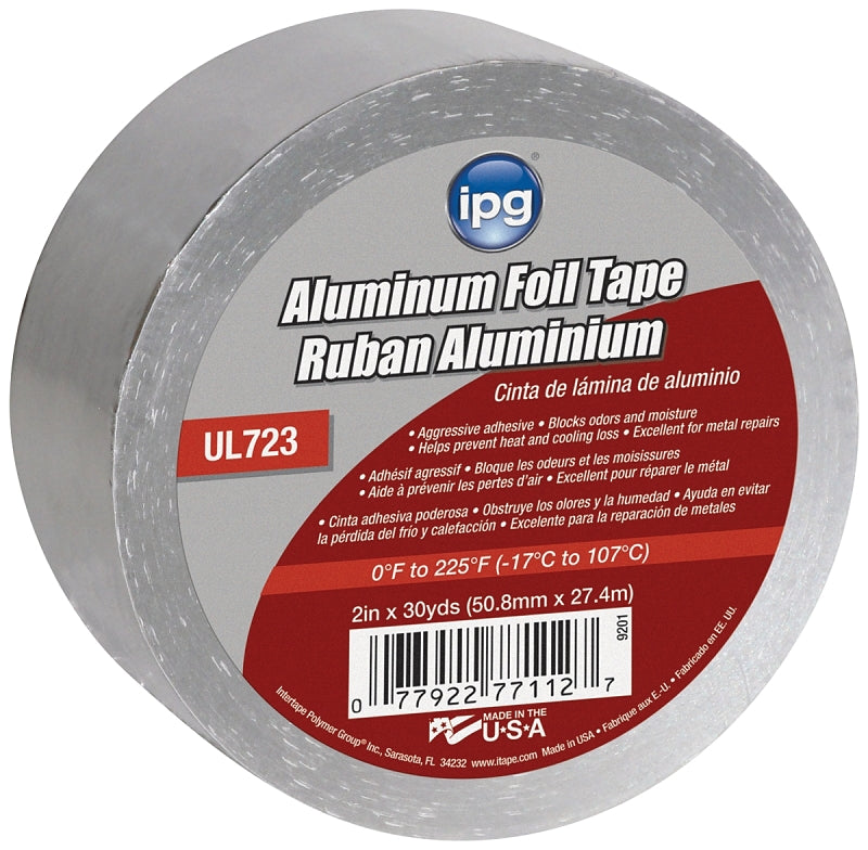 IPG Aluminum Foil Tape, 2" x 30 yd, Silver (Single Roll)