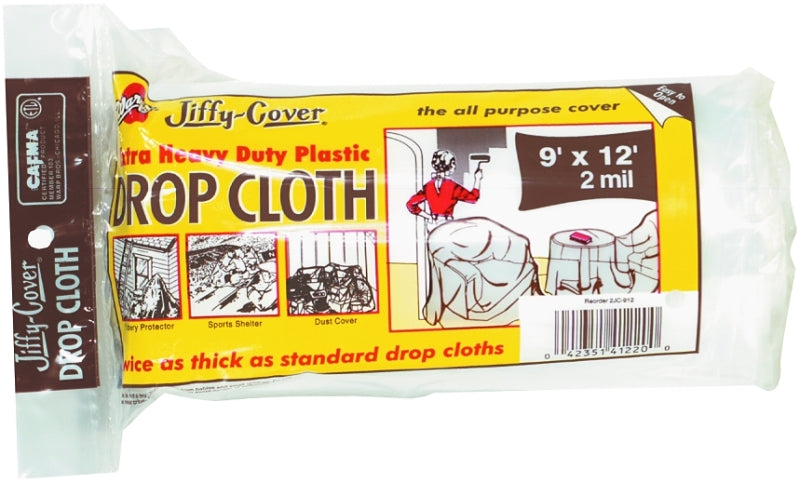 Cloth Drop Plastic 2mil 9x12ft