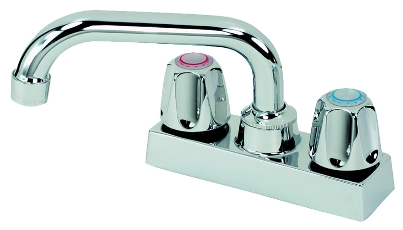 B & K Industries 225-503 Laundry Tray Faucet 2 Handle - 4 In., Chrome