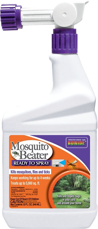 Bonide Mosquito Beater, 32 oz Ready-to-Spray Insect Repellent, Kills Mosquitoes, Flies and Ticks, Long Lasting Control Outdoors 6806