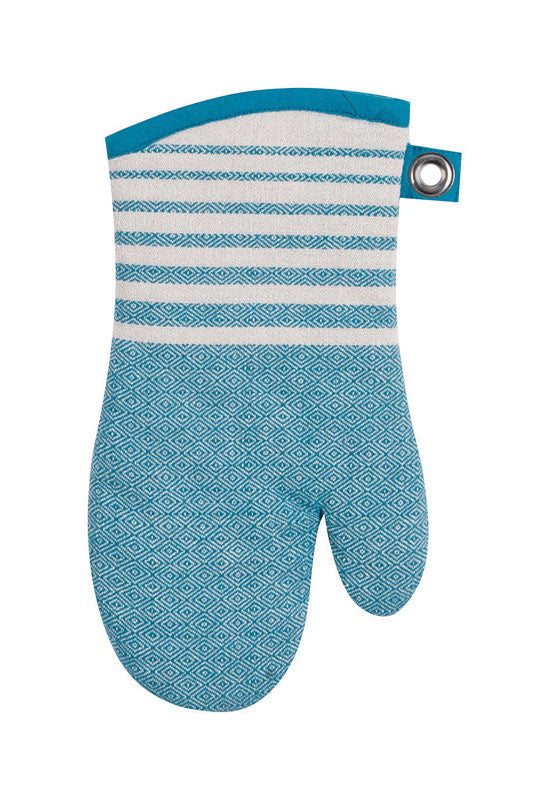 Kay Dee Designs Kay Dee Teal Cotton 1 pk Cook's Kitchen Birdseye Woven Oven Mitt with Grommets, No Size