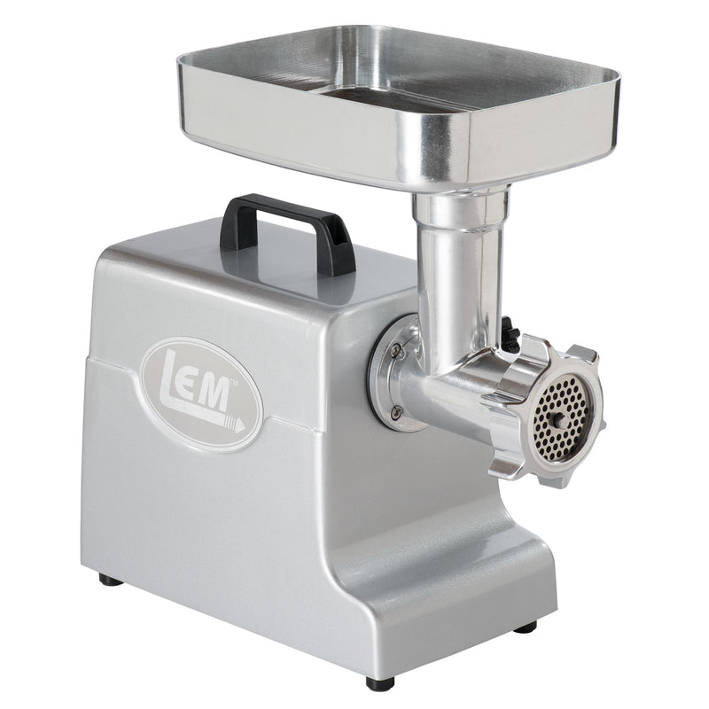 LEM Products MightyBite #8 Meat Grinder, 500 Watt Aluminum Electric Meat Grinder Machine, Ideal for Regular Use