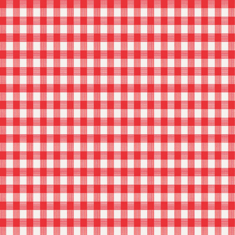 Magic Cover 90 in. L x 52 in. W Red/White Checkered Plastic Tablecloth