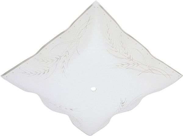 WESTINGHOUSE LIGHTING CORP 81800 12" Ruffled SQ Diffuser, White 8180000