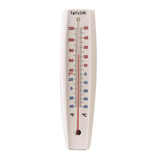 Taylor Big & Bold 15 x 3-Inch White Outdoor Tube Thermometer 5109