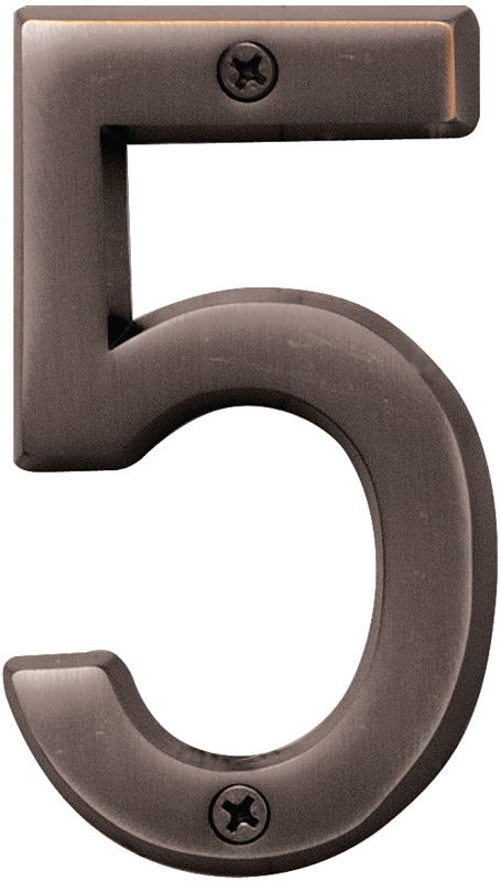 Hy-Ko 4 in. Bronze Metal Number 5 Nail-On 1 pc. BR-42OWB/5