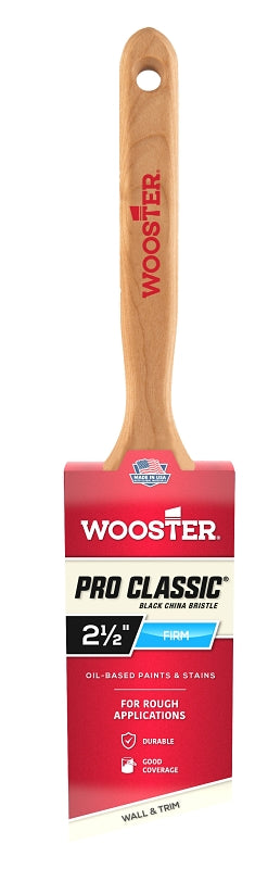 Wooster Pro 30 Lindbeck 2-1/2 in. W Angle Black China Bristle Paint Brush