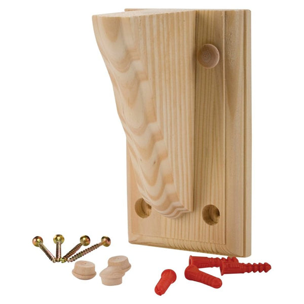 Waddell Shelf Bracket 11-1/4 Wood Natural 1352