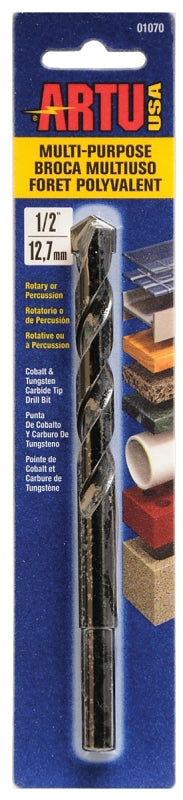 ARTU USA 01070 Multi Purpose Drill Bit, 1/2-Inch x 6-Inch