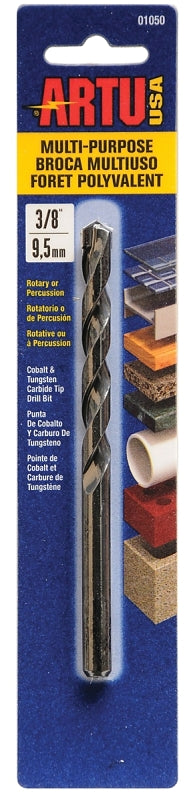 ARTU USA 01050 Multi Purpose Drill Bit, 3/8-Inch x 5-3/16-Inch