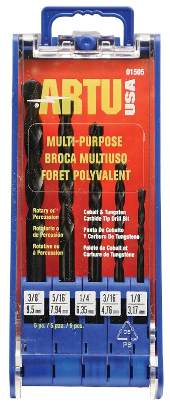 ARTU USA 01505 5-Piece Multi Purpose Drill Bit Set