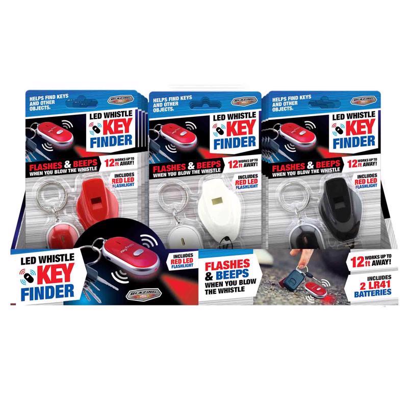Blazing Ledz 6769863 Plastic Assorted Color LED Whistle Key Finder - Pack of 24