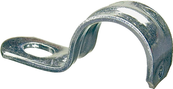 Halex, 1/2 in. Electrical Metallic Tube (EMT) 1-Hole Straps , 26151, 25 per pack, Silver