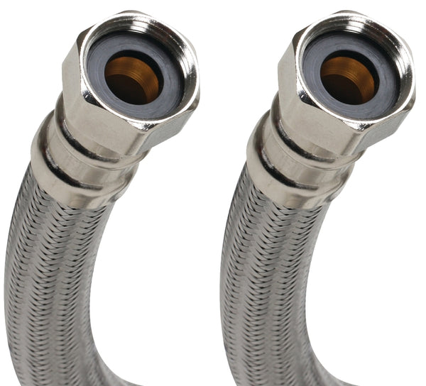 The Fluidmaster B1H24 Braided Stainless Steel Water Heater 24" Connector