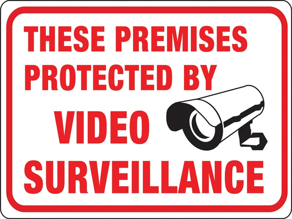 Business & School Supply Hy-Ko Plastic Sign White 9 X 12 Protected By Video Surveillance Polystyrene PatternName: Plastic Sign, Model: 20619, Office/School Supply Store