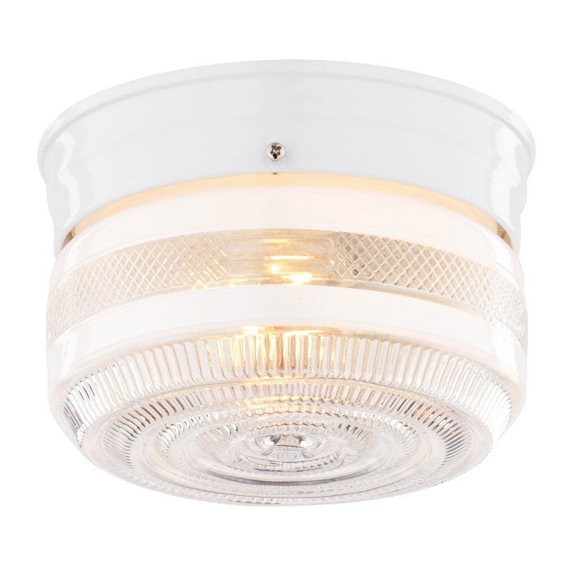 Boston Harbor F13WH01-6859CL-3L 6794754 Dimmable Ceiling Light Fixture, (1) 60/13 W Medium A19/Cfl Lamp, White