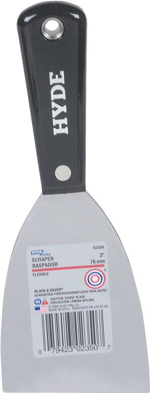 HYDE 02350 2350 Flex Scraper, 3", Black and Silver